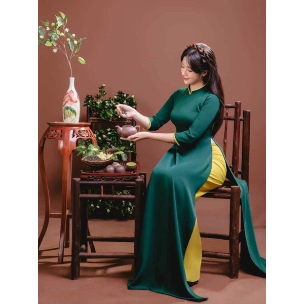 Hoa cài áo thủ công- Dây hoa kết hợp dài 18cm- Nhiều màu- Cài áo dài trơn, đầm trơn