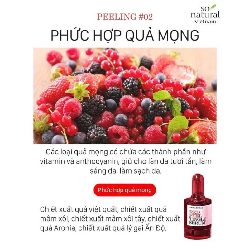 Tinh chất Red Peel Tingle Serum So Natural phiên bản cải tiến 11ml