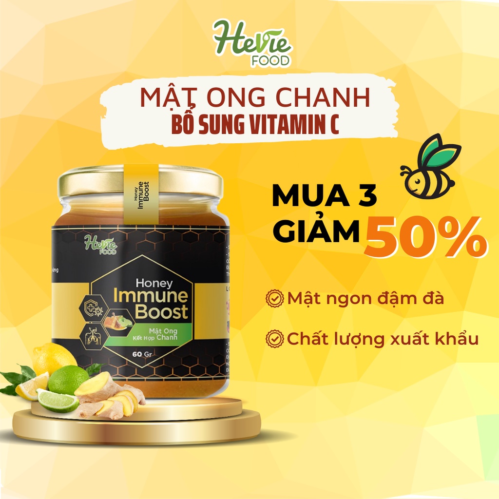 Mật ong chiết xuất Chanh 60g Immuneboost HeVieFood