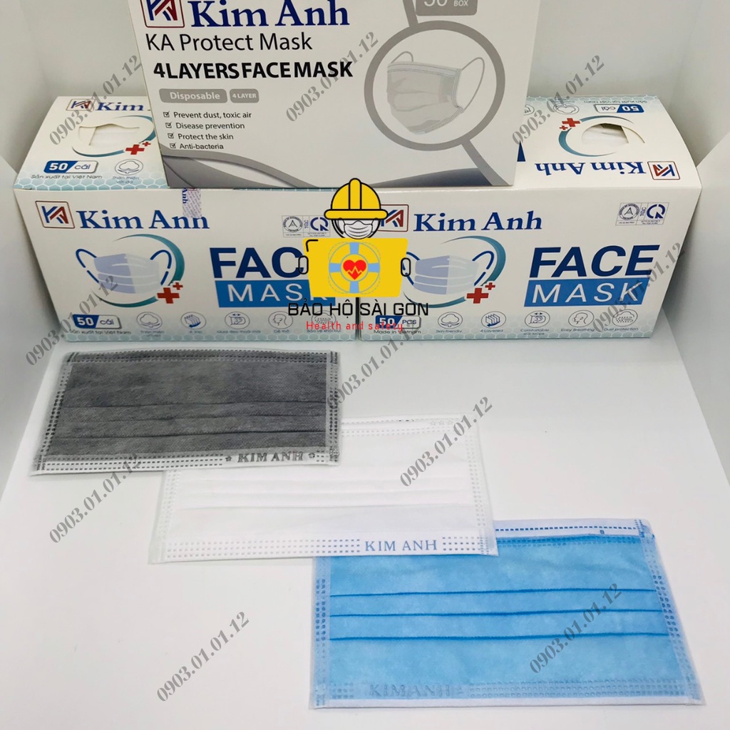 Khẩu trang y tế Kim Anh 4 lớp kháng khuẩn