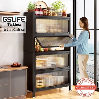  GSlife Kệ Để Đồ 70 80 100cm-Kệ Nhà Bếp Đa Năng Thông Minh Kệ Lò Vi Sóng Có Tủ Thép Carbon 