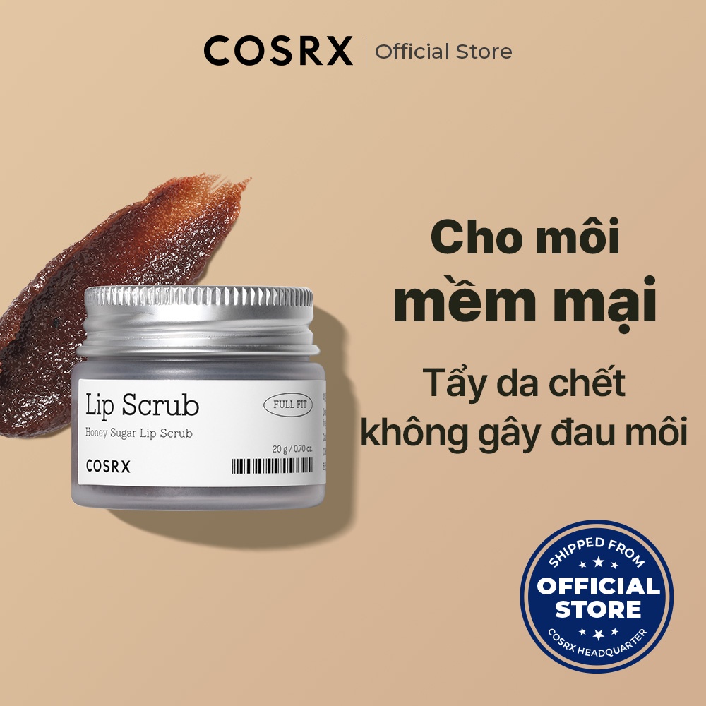 Tẩy da chết môi COSRX Lip Scrub - Full Fit Honey Sugar Lip Scrub 20g