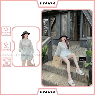 bộ đũi nữ EVANIA set đũi nữ chất vải đũi thoáng mát đồ bộ đũi nữ,áo khoác sơ mi nữ,quần đũi nữ,đồ bộ đũi G59