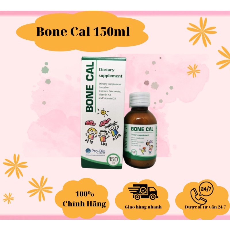 Canxi Hữu cơ BONE CAL 150ml, bổ sung Canxi, Vitamin D3-K2 cho bé - Giúp phát triển chiều cao tối đa