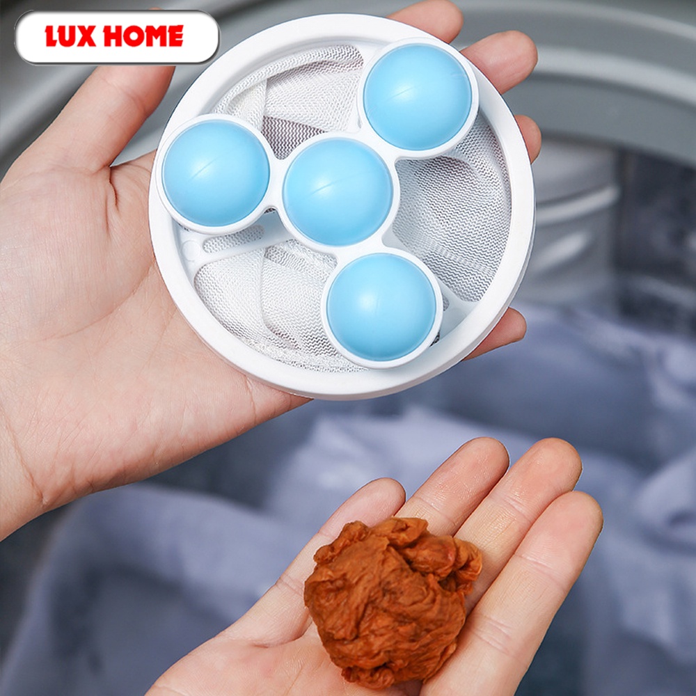 Phao lọc cặn bẩn máy giặt thông minh, lưới lọc loại bỏ lông thú cưng, bông xơ và tóc LUXHOME