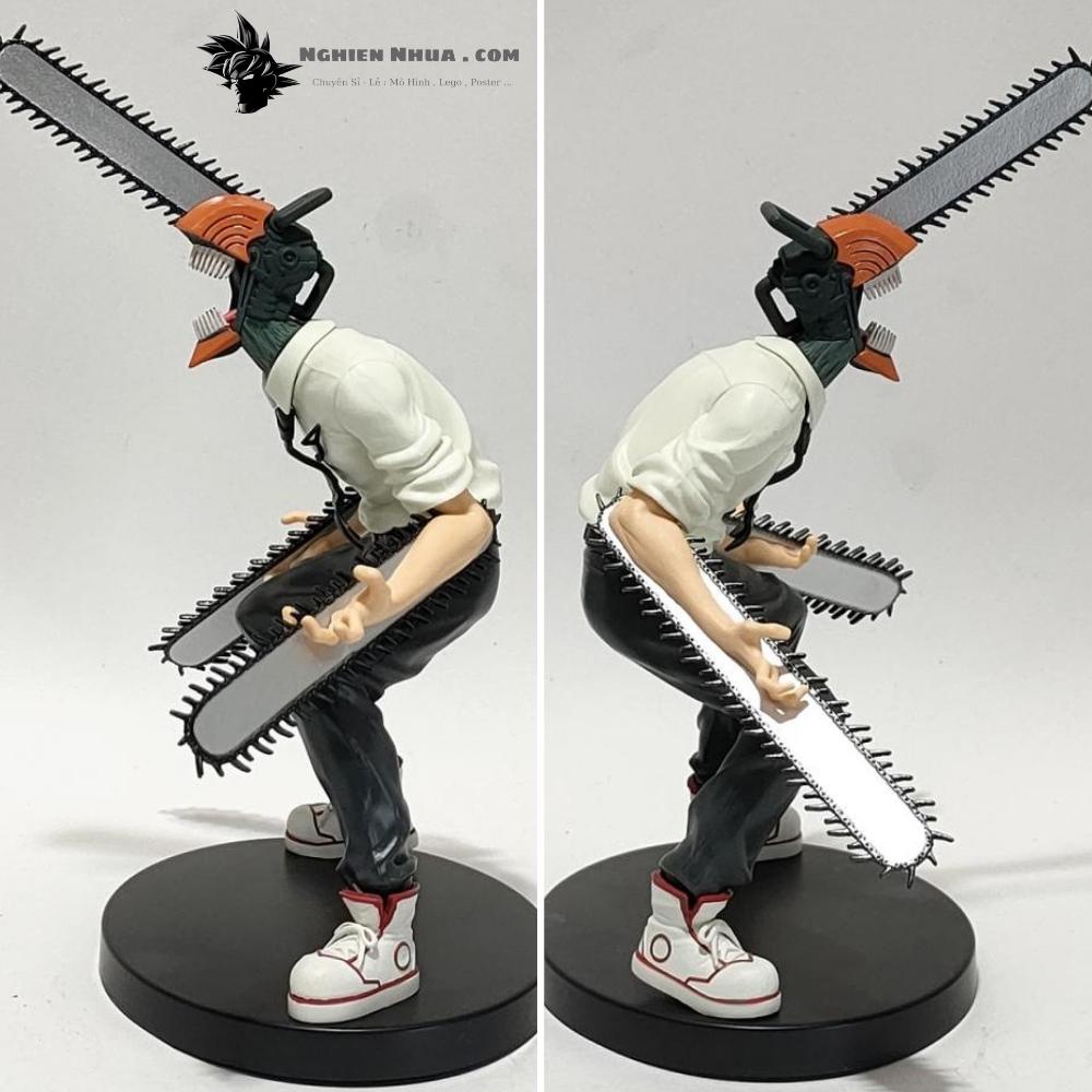 Mô Hình Chainsaw Man 3 nhân vật chính cưỡi Pochita - Chainsaw Man - Figure Chainsaw Man - Có Vỏ Hộp
