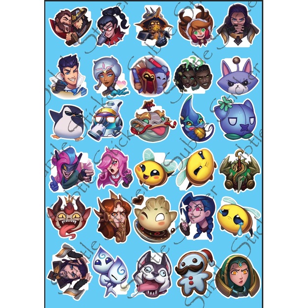 - Combo Set Sticker Emoji Lol /League of Legends - game Liên Minh Huyền Thoại dán trang trí siêu đẹp