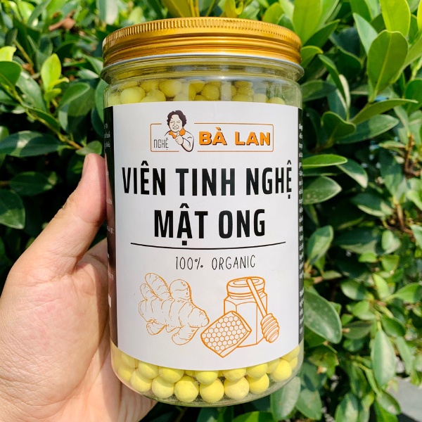 Viên tinh bột nghệ mật ong - Sử dụng khi đau dạ dày, phụ nữ sau khi sinh - Nghệ Bà Lan