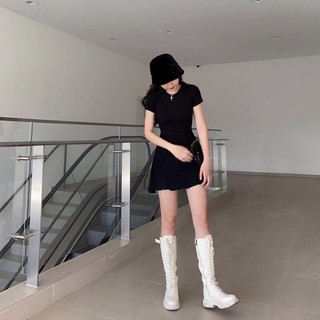 Váy Thun Ôm Dáng Chữ A Dễ Thương Đáng Yêu