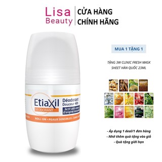 Lăn Khử Mùi Không Muối Nhôm Etiaxil Déodorant Douceur 48H Sans Aluminium 50ml