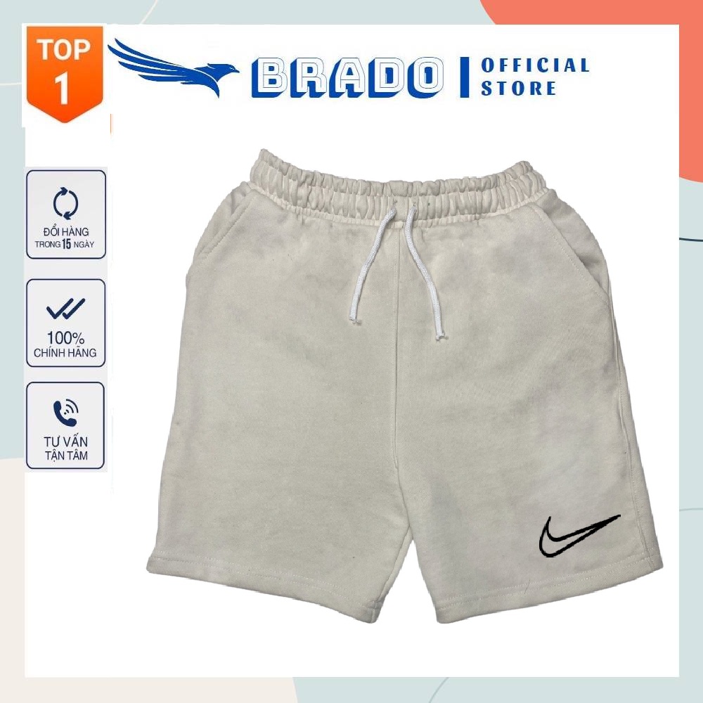 Quần Đùi Nam, Quần Short 𝐍𝐈.𝐊𝐄 100% Cotton, Chất Vải Dày Dặn Mềm Mịn, Co Giãn, Thoáng Mát, Thấm Hút Mồ Hôi Tốt