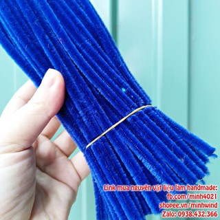 Kẽm Nhung Thẳng Màu Xanh Coban