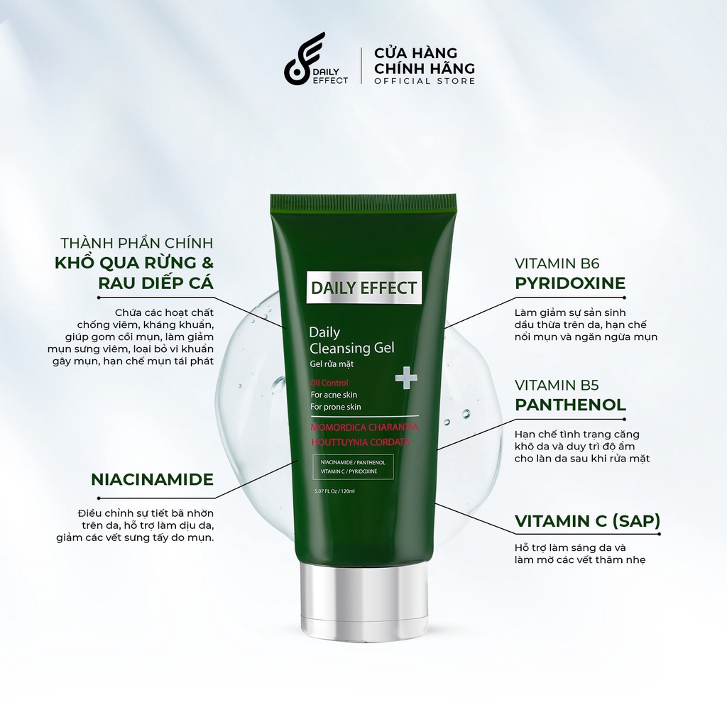 Mua Sữa Rửa Mặt DAILY EFFECT Chiết Xuất Khổ Qua Rừng và Rau Diếp Cá ...