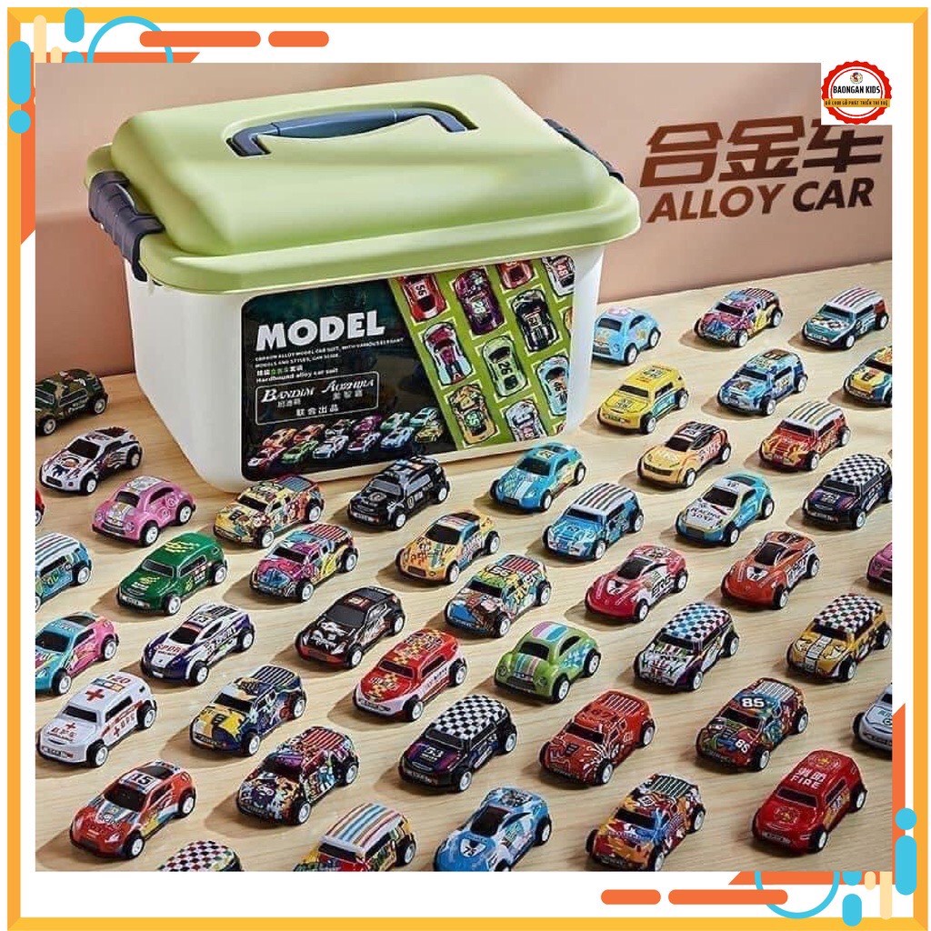 HỘP 30 Ô TÔ ĐỒ CHƠI MINI CHO BÉ