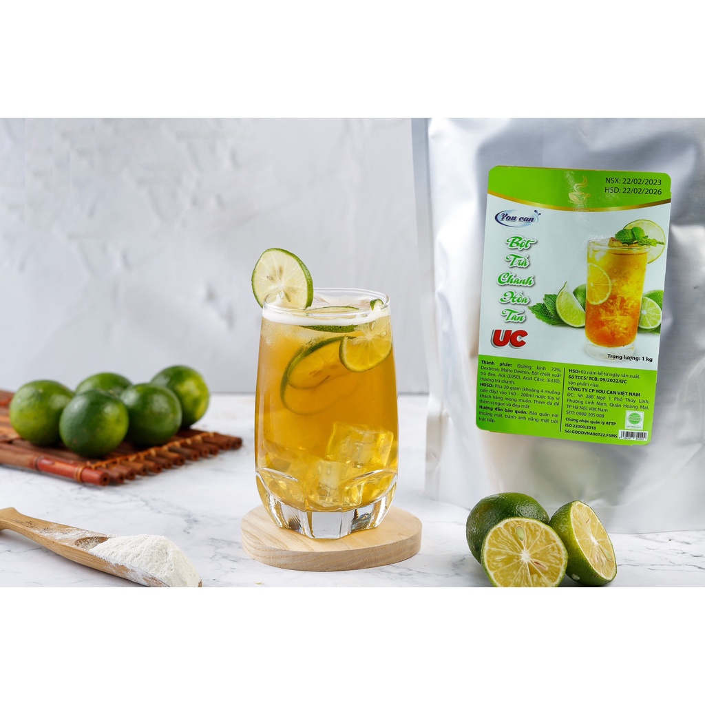 BỘT TRÀ CHANH HƯƠNG NHÀI HÒA TAN UC TÚI 1KG