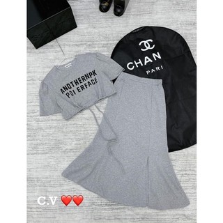 SET ÁO VÁY ĐUÔI CÁ QC ( ảnh thật mẫu mặc)