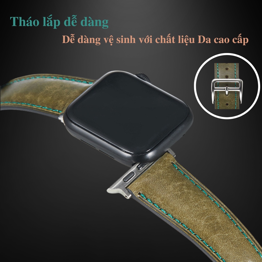 Dây Đeo Da Dành Cho Apple Watch Ultra / Apple Watch Series 1-8/SE/SE 2022, Kai.N_Genuine Leather