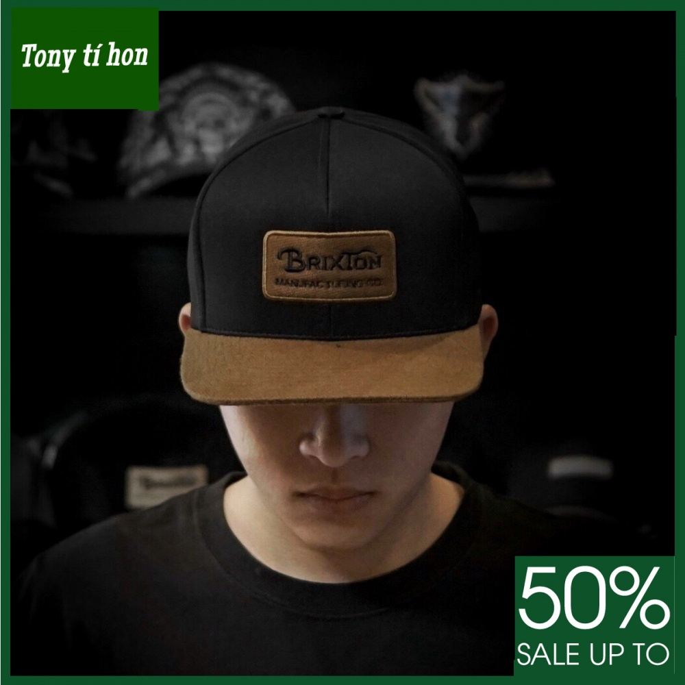 Tony tí hon_ tặng quà khi mua_ Mũ nón nam nữ Snapback Brix.ton đen nâu cao cấp,cá tính nam nữ thời trang