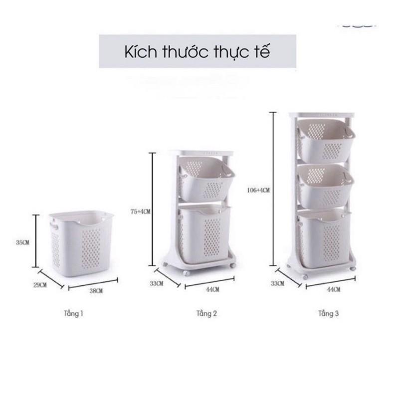 Kệ đựng đồ 3 tầng có bánh xe việt nhật cao cấp- Kệ để đồ đa năng | BigBuy360 - bigbuy360.vn