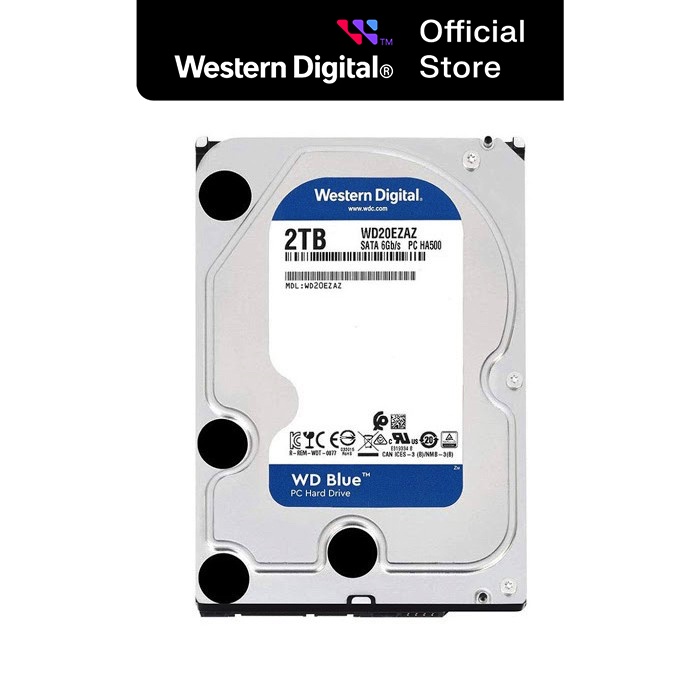 Ổ Cứng HDD Western Digital WD BLUE 2TB/64MB/5400rpm/3.5" - WD20EZAZ/WD20EZRZ