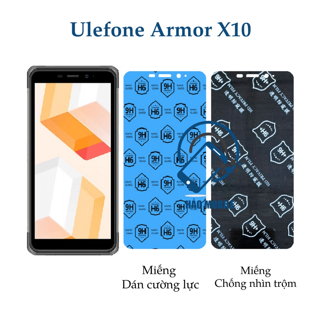 Dán cường lực dẻo nano Ulefone Armor X10 ( trong suốt và chống nhìn trộm )