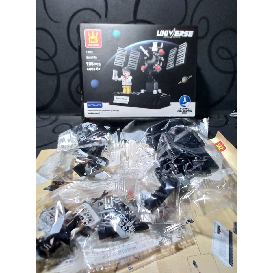 07050 Đồ Chơi Giáo Dục, Bộ Lego Xếp Hình Phi Hành Gia, Lego Mini 70+ PCS