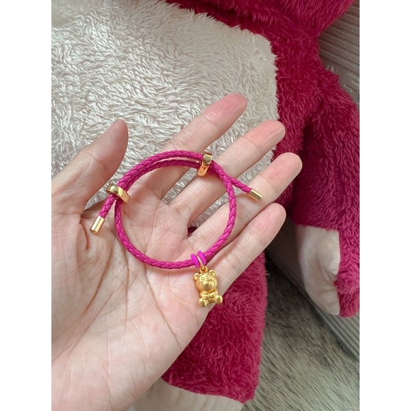 VÒNG TAY CTF KÈM CHARM GẤU DÂU