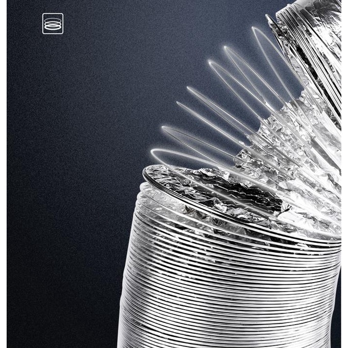 Ống bạc dẫn gió mềm D300 Dẫn khí Thông gió