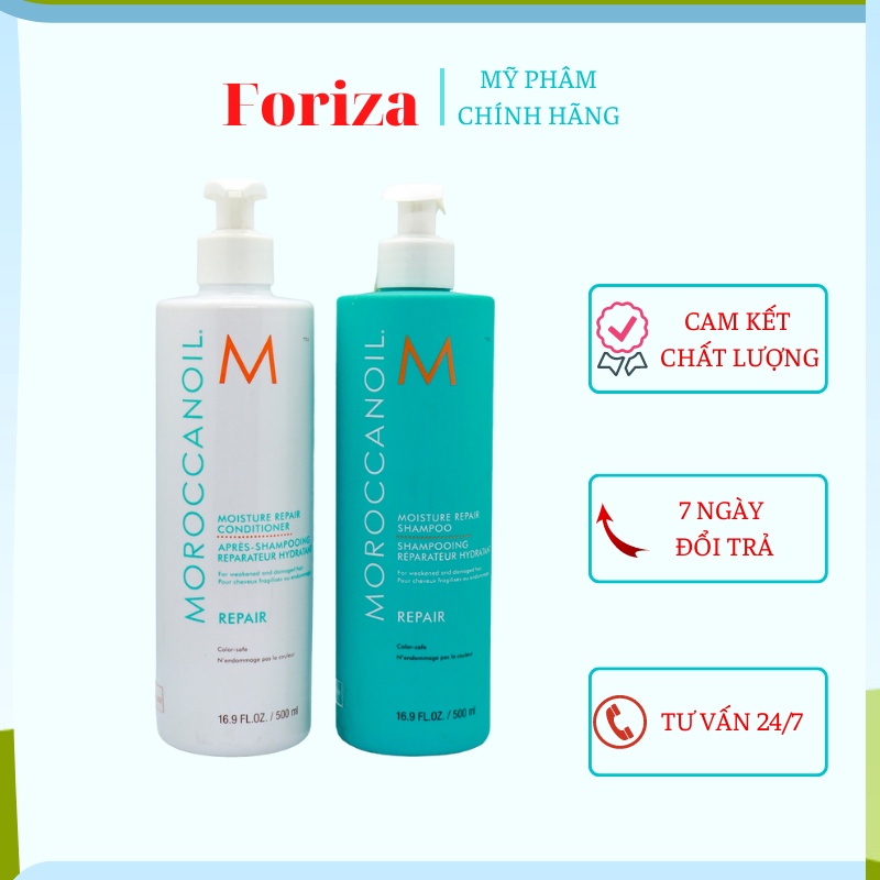 Cặp dầu gội xả phục hồi độ ẩm Repair Moroccanoil 500mlx2 Foriza Store
