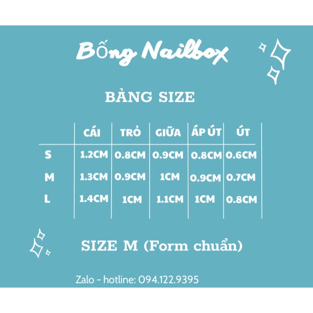 Móng úp sẵn nailbox thiết kế mẫu thạch trơn