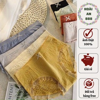 Sét 5 quần lót cotton kháng khuẩn lưng cao nơ trước mềm mịn siêu đẹp