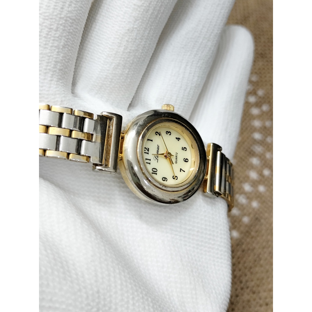 Đồng hồ nữ Lamue hàng si Nhật dây demi mặt tròn