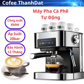 Máy pha cà phê cm6863 áp lực 20 bar, máy pha cafe tự động espresso