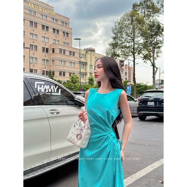 Đầm Sát Nách Rút Eo