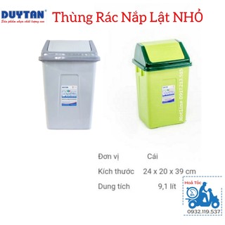 🌱thùng rác nắp lật duy tân loại nhỏ 9,1 liter