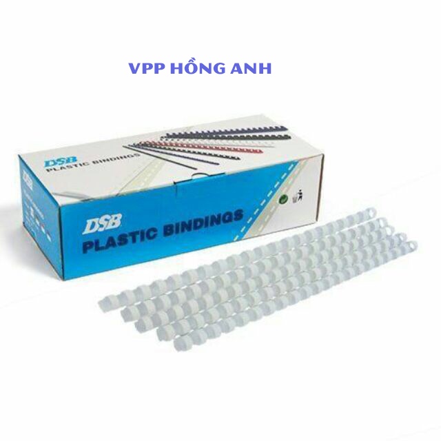 Lò xo nhựa đóng tài liệu đóng sách từ phi 6mm 8mm 10mm 12mm 14mm ...đến 51mm