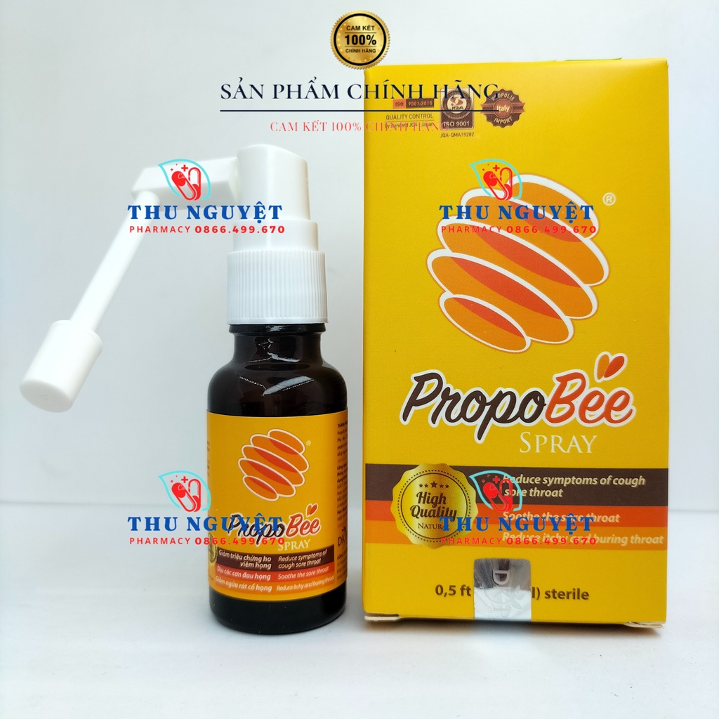 Xịt họng PROPOBEE Spray 15ml - Giảm triệu chứng ho, viêm họng, làm dịu các cơn đau họng, ngứa rát cổ họng