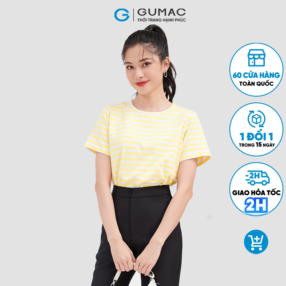 Áo thun sọc ngang thời trang GUMAC ATC09049