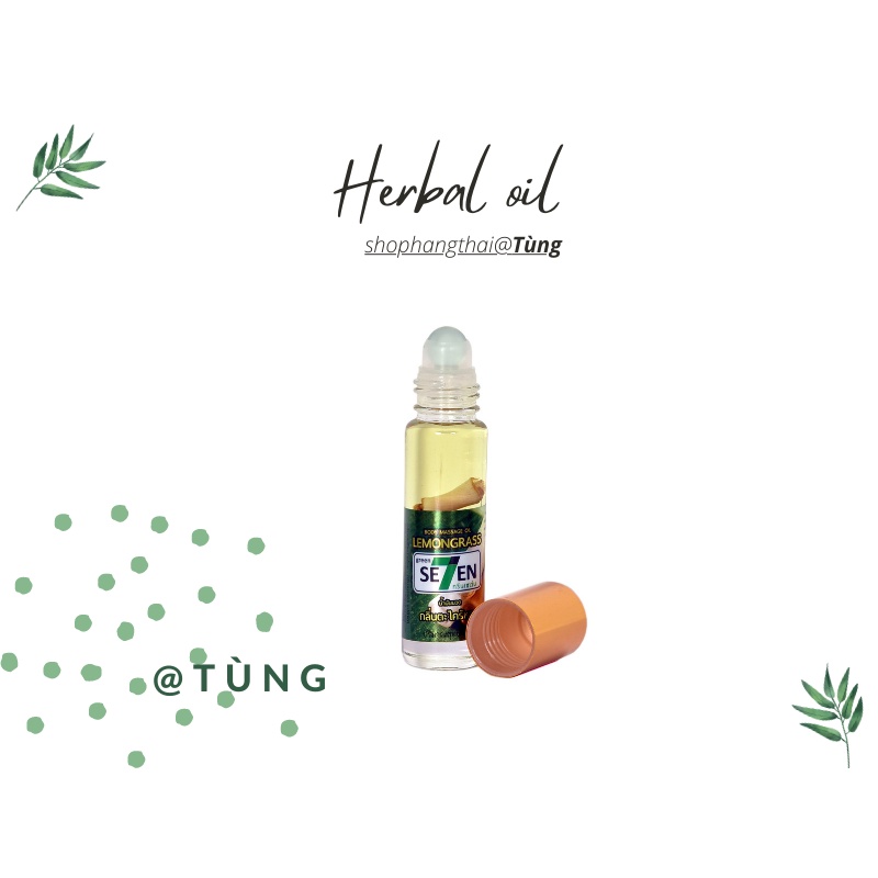 Dầu Lăn Thảo Dược 29 vị GREEN SEVEN (Lemongrass) - 8ML