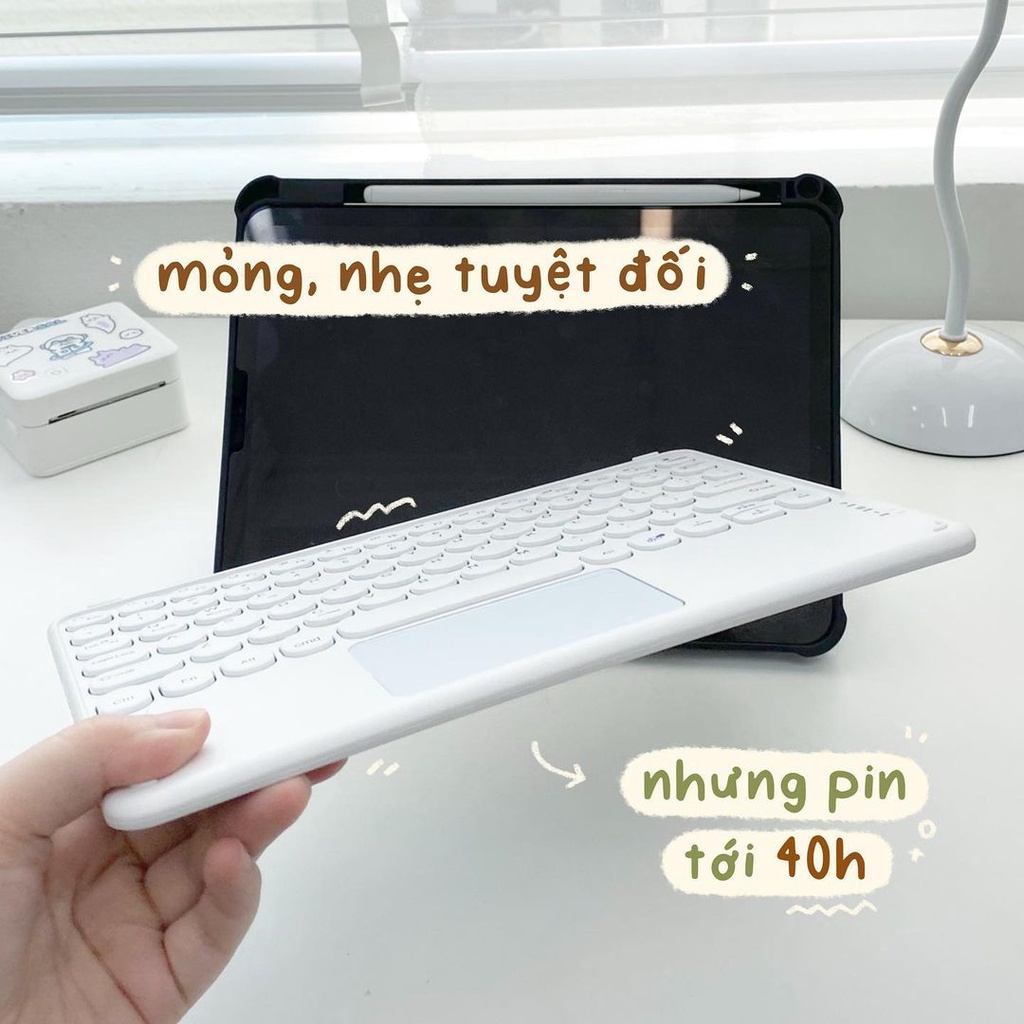 [Bảo Hành 6 tháng 1 đổi 1] Bàn Phím Bluetooth Mini Kèm Touchpad Cho Máy Tính Bảng Điện Thoại