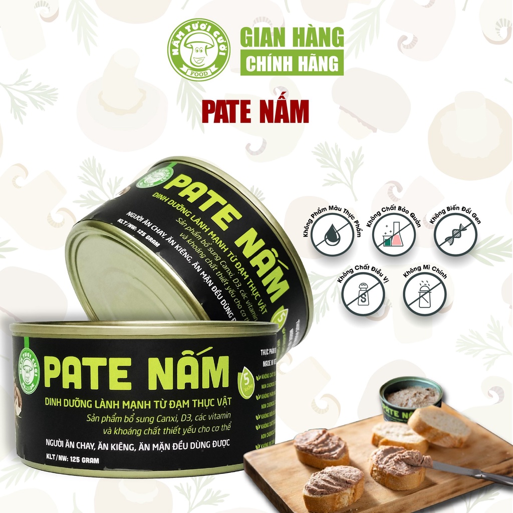 Pate Nấm Chay Nấm Tươi Cười 125g