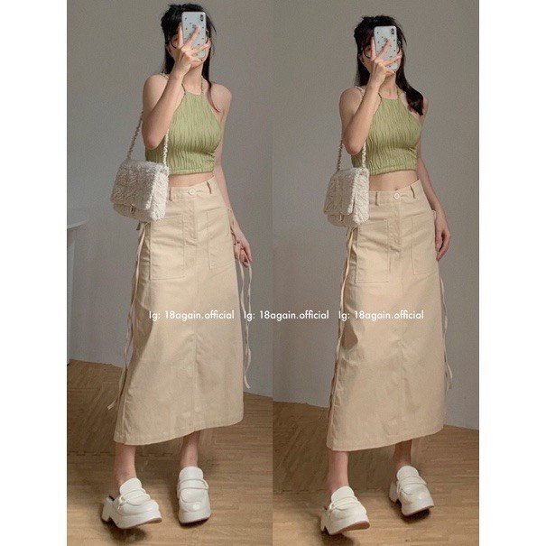 Áo croptop cố yếm sát nách dáng ôm gợi cảm 606 FIORI STORE