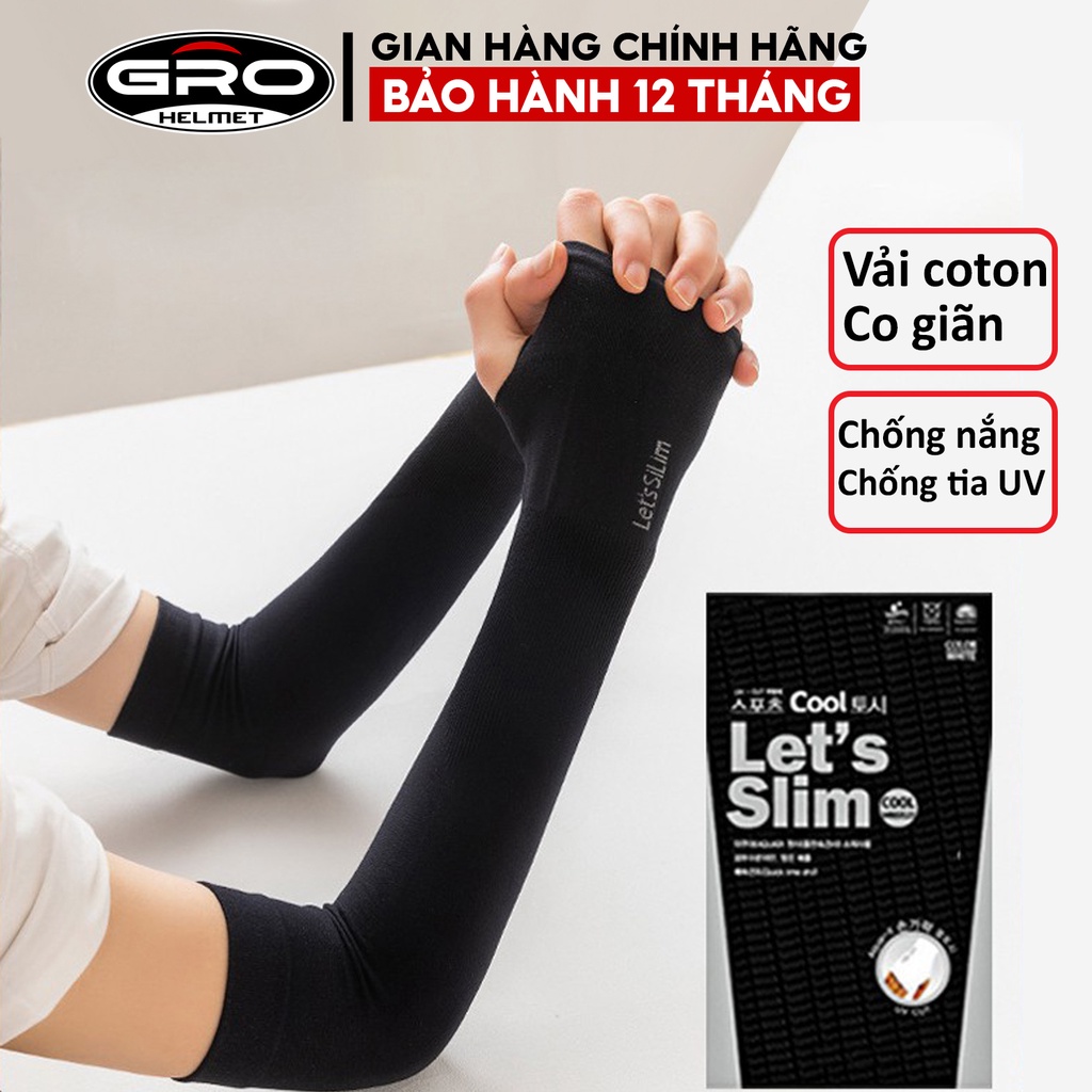 Găng tay chống nắng đi xe máy GRO Helmet, chất liệu coton co giãn 4 chiều, kiểu dáng thời trang cho nam và nữ