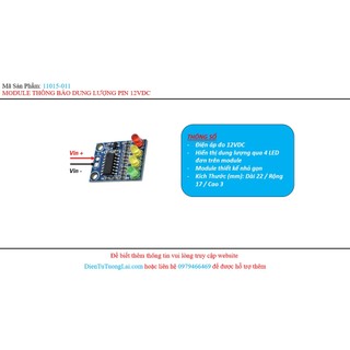 Module Thông Báo Dung Lượng Pin Acquy 12V