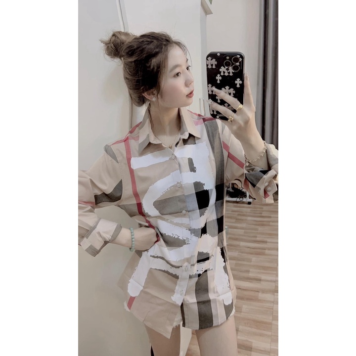 áo sơ mi nữ chất thô kẻ mềm mát ,sang trọng phù hợp cho các nàng đi chơi lắm ạ,ln