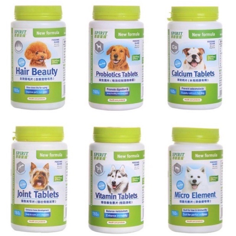 SPIRIT VIÊN XANH DƯỠNG LÔNG/ Vitamin/ canxi/ tiêu hoá/ khoáng chất …