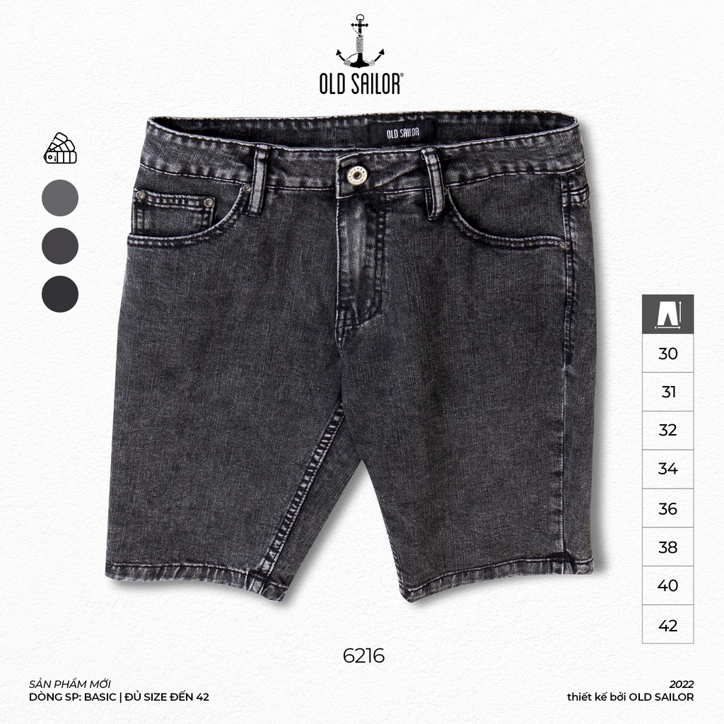 Quần Short Nam OLD SAILOR Quần Đùi Chất Denim Dày Dặn Thoáng Mát Big Size