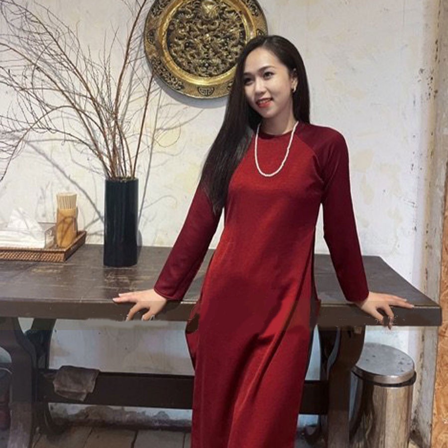 Áo Dài Nữ Xưa Dáng Suông Feather