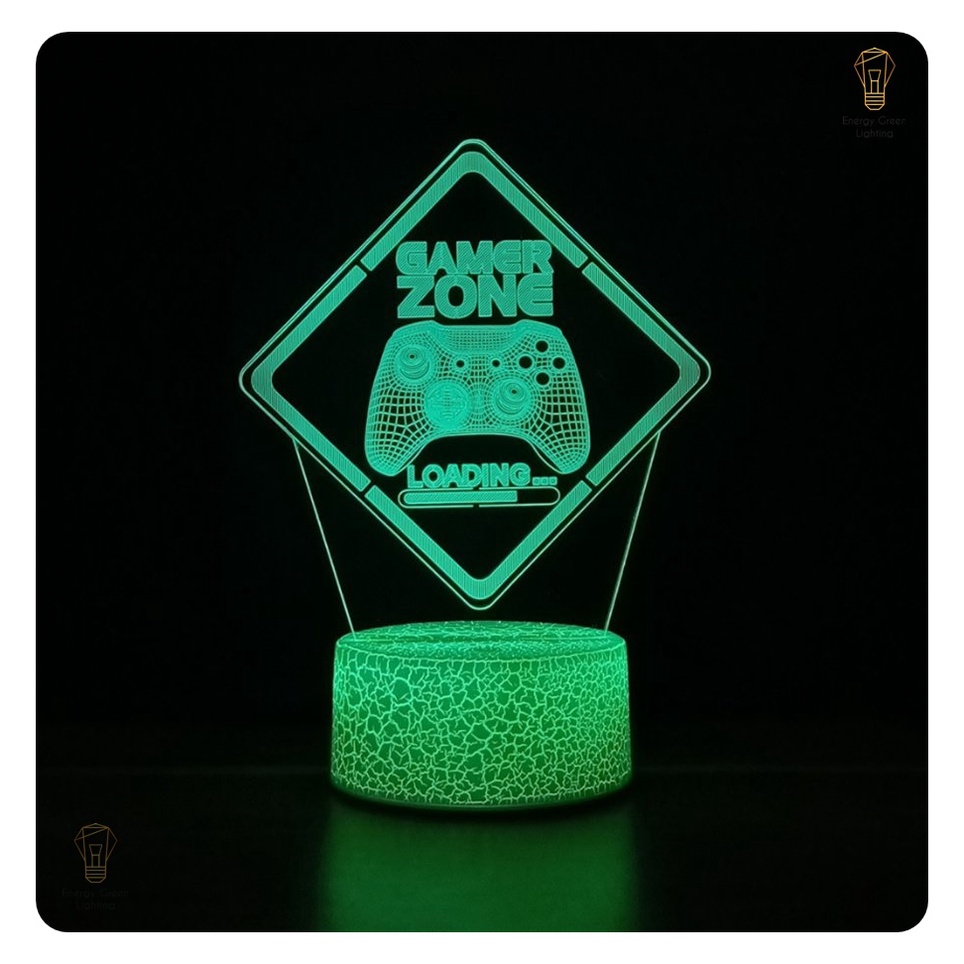 12 Mẫu - Mô Hình Đèn Energy Green Lighting LED 3D Tay Cầm Trò Chơi Điện Tử DL-5006 - 7 Màu Sắc Thay Đổi - Trưng Bày