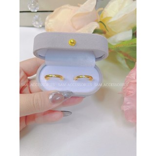 Nhẫn titan hạt đá chìm trơn